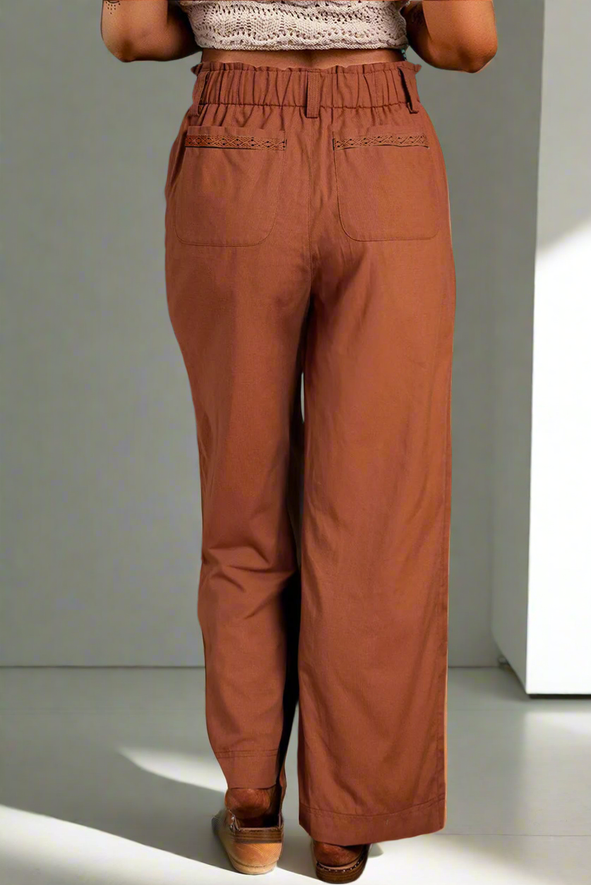 Fast Shipping-Wide Leg Pants with Pockets