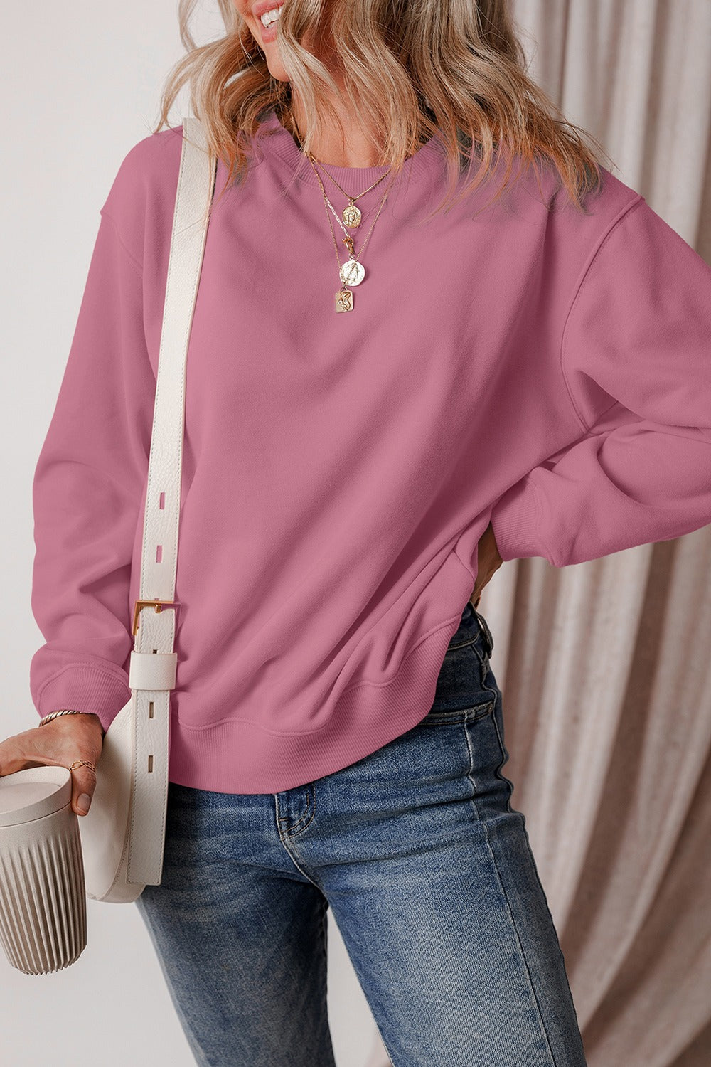 Fast Shipping-Round Neck Long Sleeve Sweatshirt