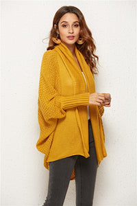 Open Front Batwing Sleeve Cardigan