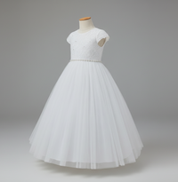 Rhinestone Lace First Holy Communion Dress