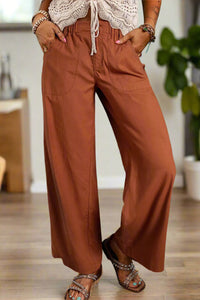 Fast Shipping-Wide Leg Pants with Pockets