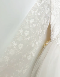 First Communion Long-Sleeve Lace Dress
