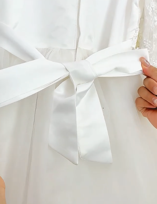 First Communion Long-Sleeve Lace Dress