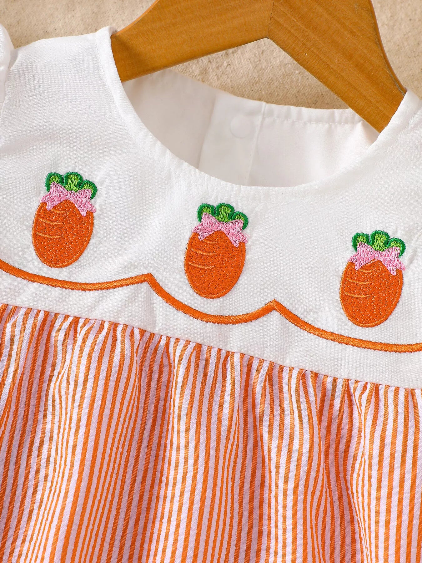 Children's Embroidered Striped Dress Blue / 12-18M Children's Embroidered Striped Dress Blue / 12-18M