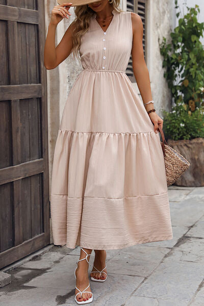 clare linen dress Clare Linen Midi Dress